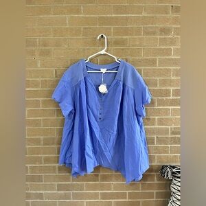 ODDY Women's Blouse in Vibrant Blue